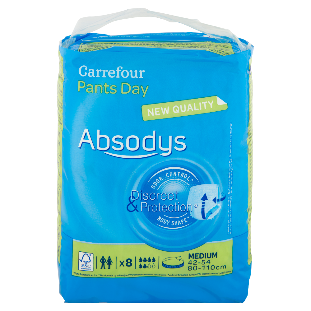 Carrefour Pants Day Absodys Medium 42-54 80-110 cm 8 pz
