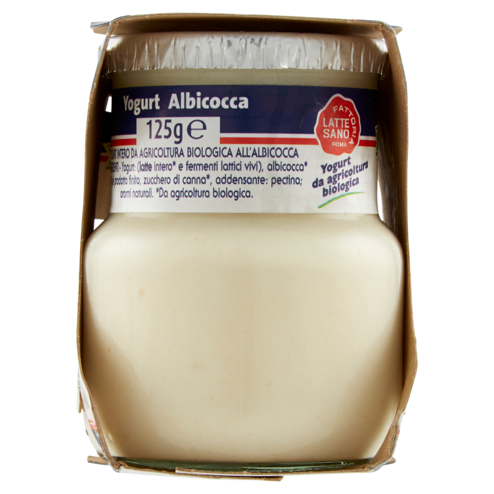 Fattoria Latte Sano BioSano Yogurt da agricoltura biologica Albicocca 2 x 125 g