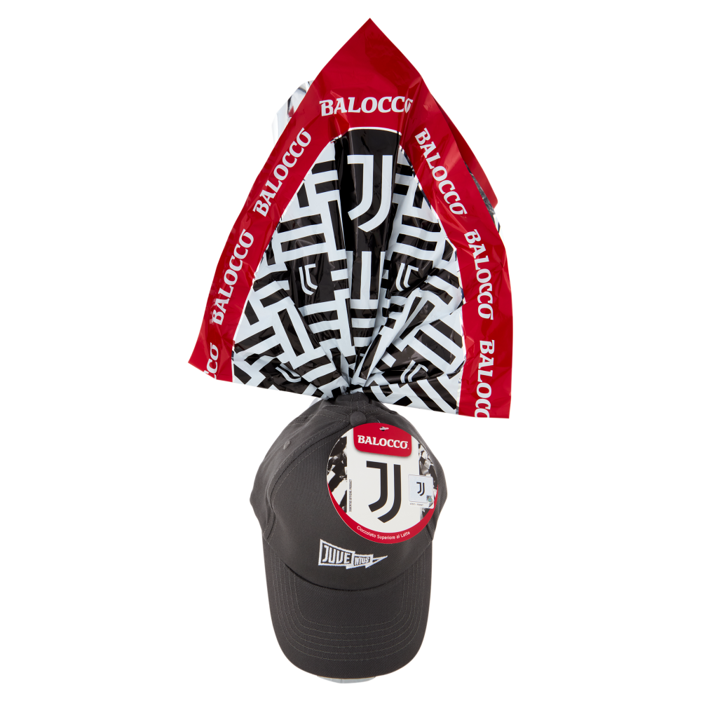 Balocco Uovo di Cioccolato Superiore al Latte Juventus + gadget esterno (cappellino) 320 g