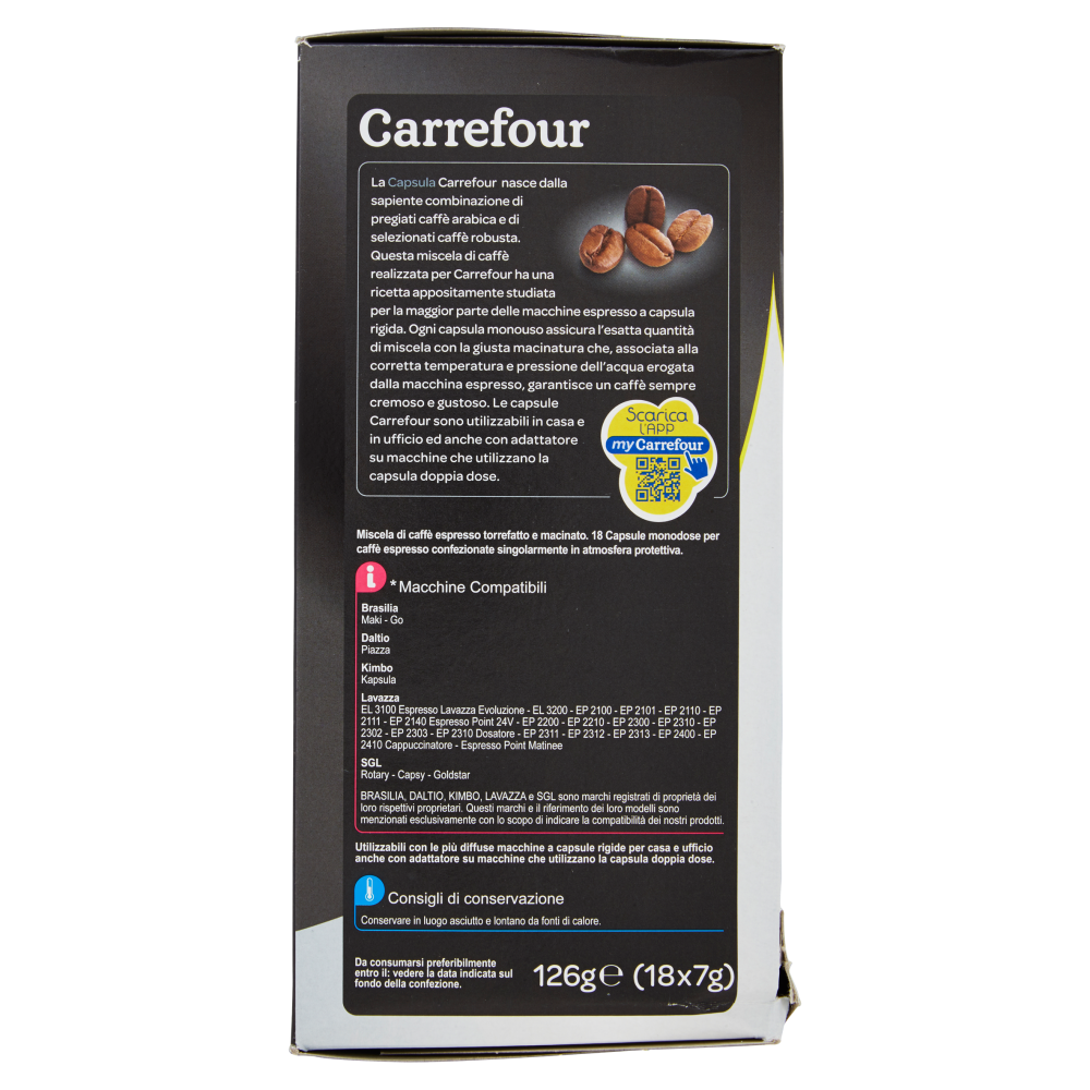 Carrefour Caffè espresso in capsule Cremoso 18 x 7 g