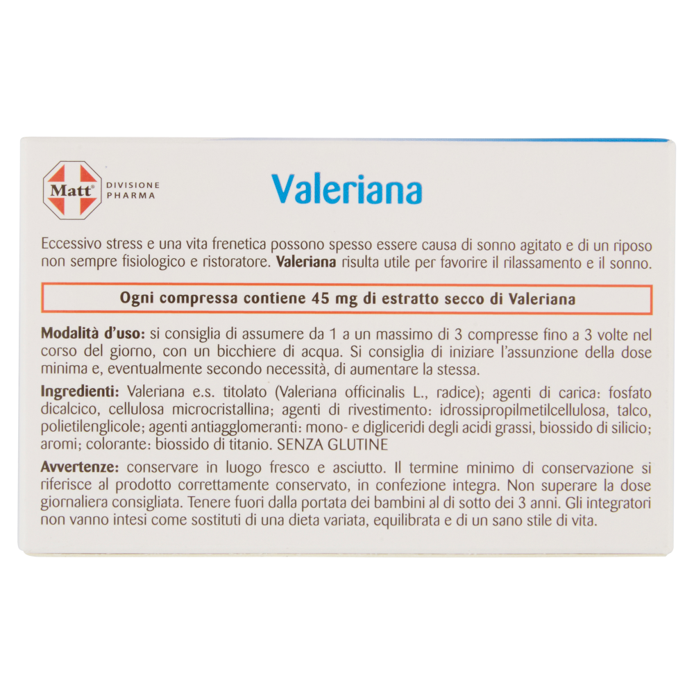 Matt Divisione Pharma Valeriana 60 compresse 8,28 g