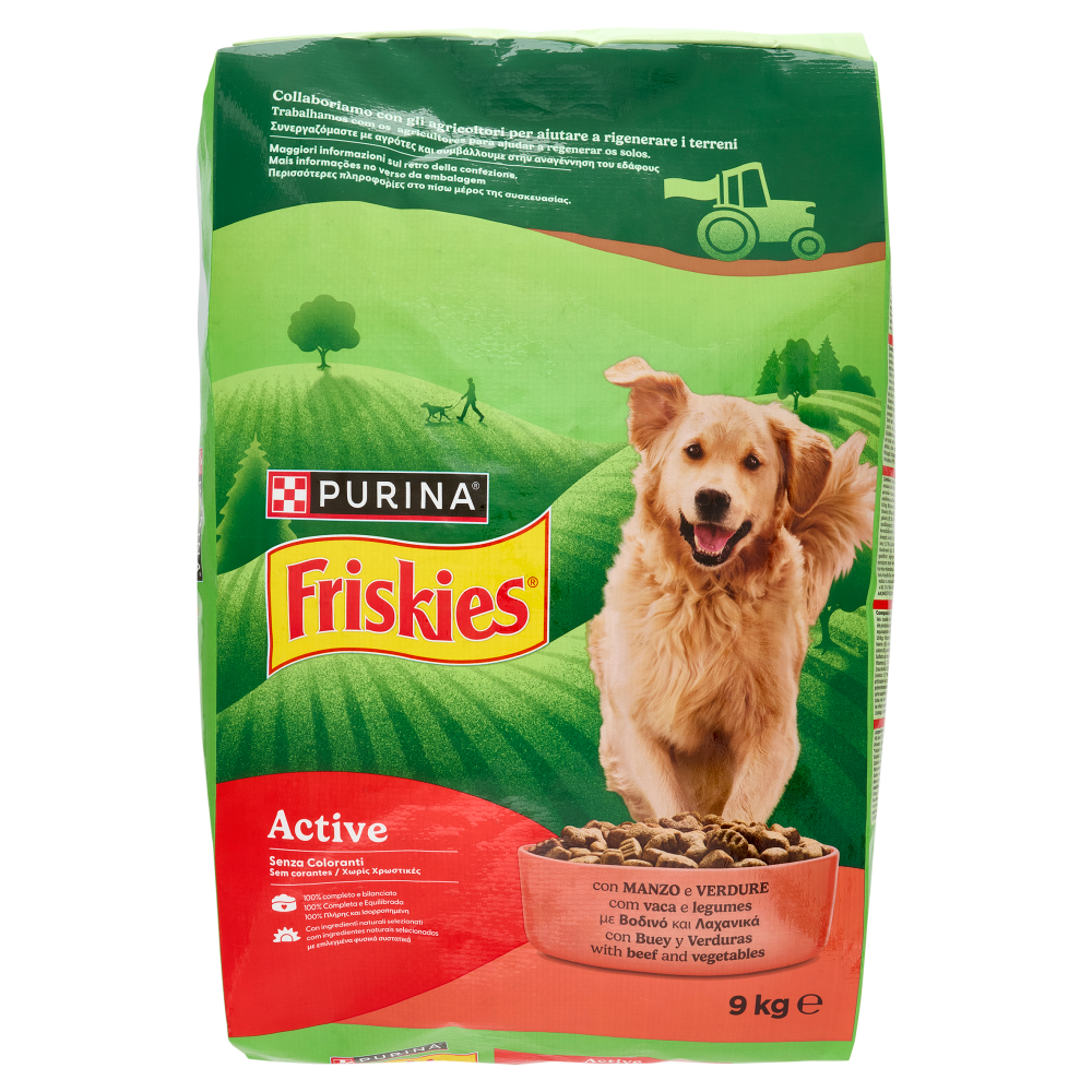 PURINA FRISKIES Active Manzo e Verdure 9kg