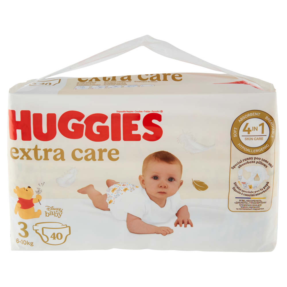 Huggies extra care Pannolini 6-10 Kg 40 pz