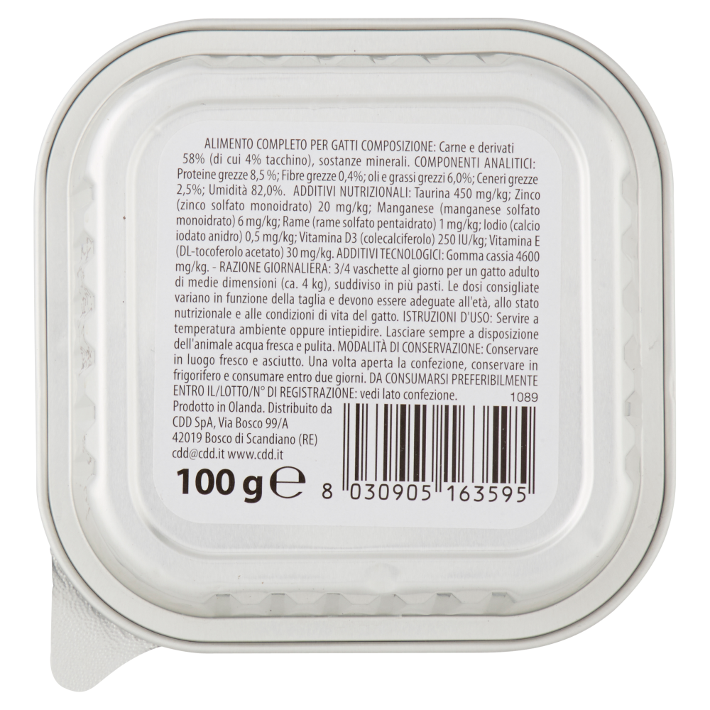 Baffy cat Paté Delizioso Paté con Tacchino 100 g