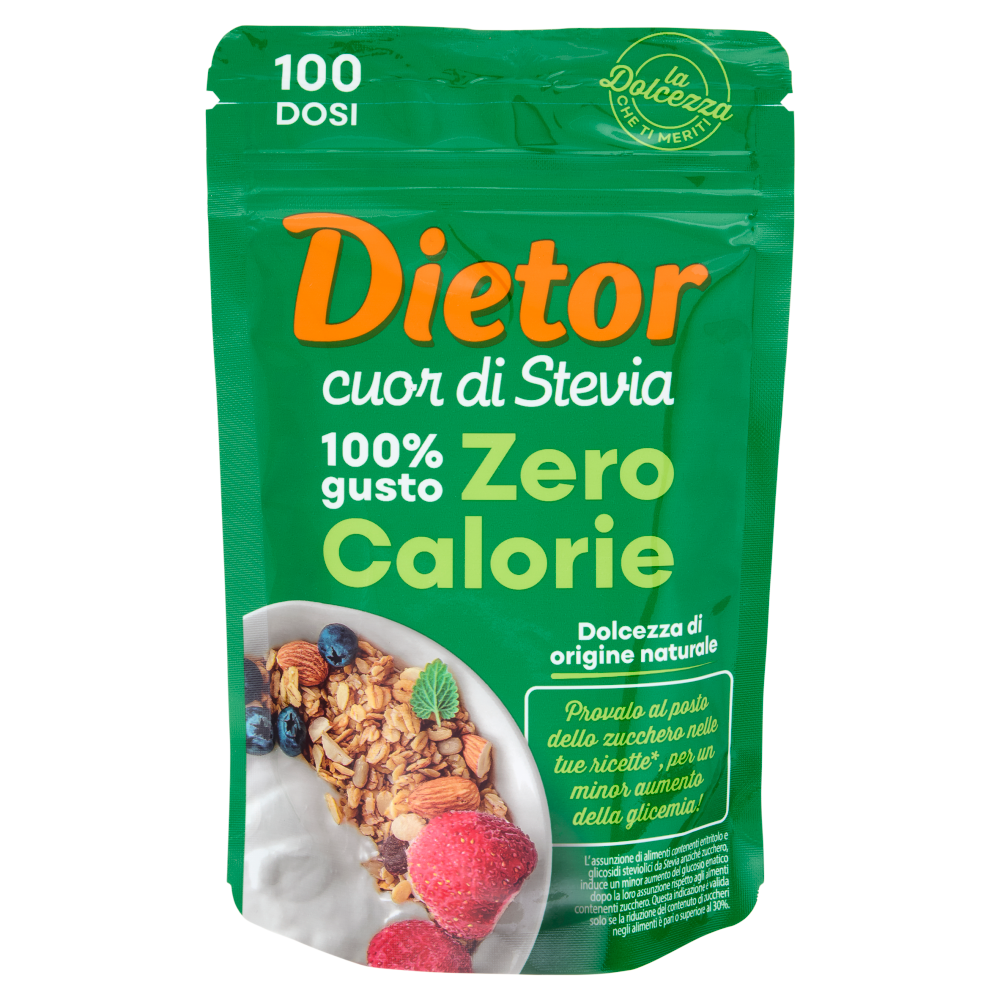 Dietor cuor di Stevia Zero Calorie 150 g