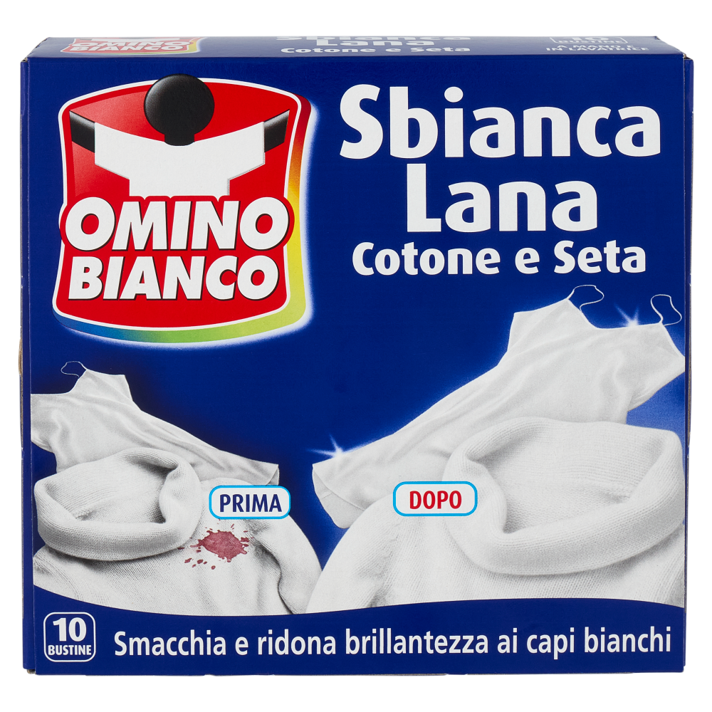 Omino Bianco Sbianca Lana Cotone e Seta 10 x 20 g