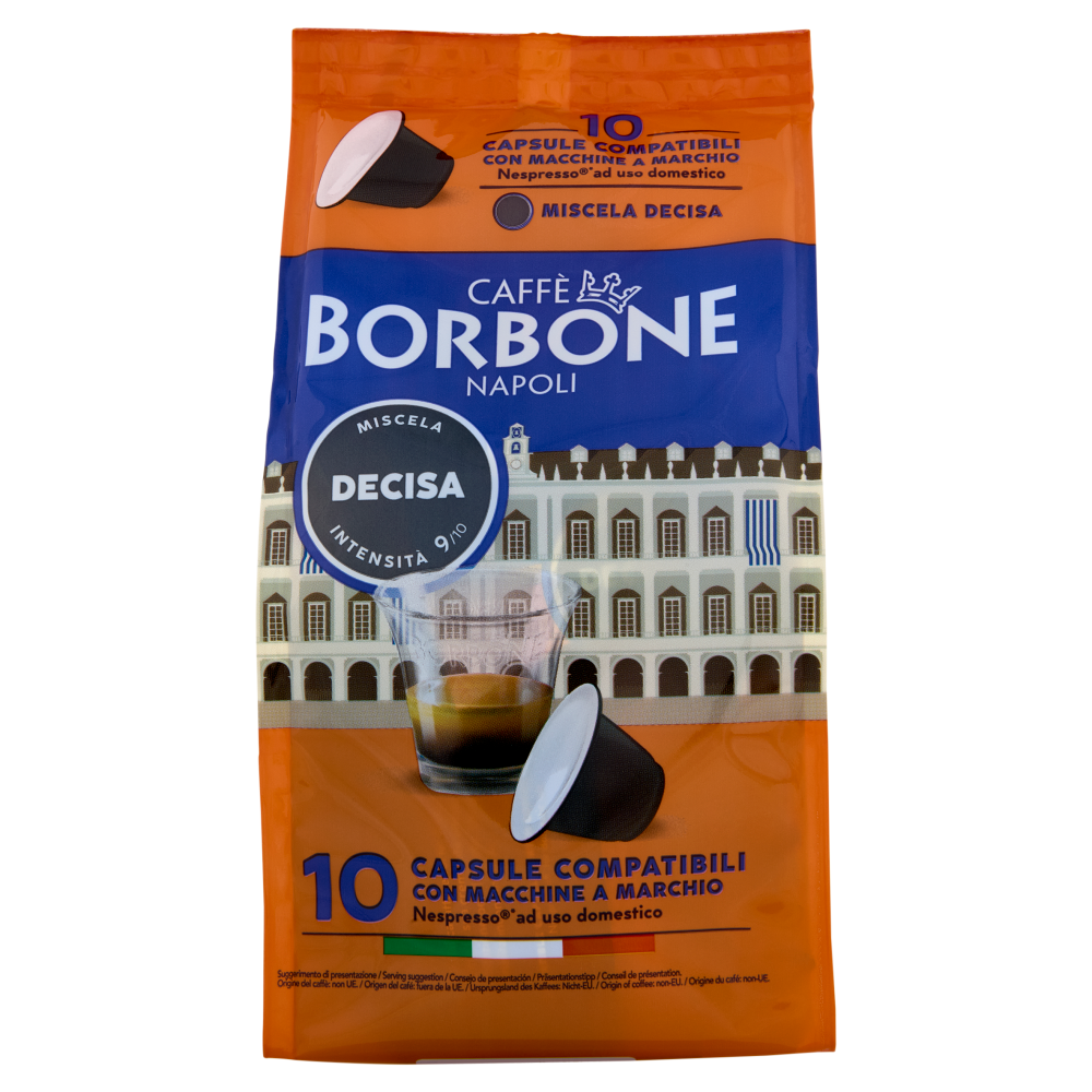 Caff&egrave; Borbone Miscela Decisa Capsule Compatibili Nespresso* ad uso domestico 10 x 5 g