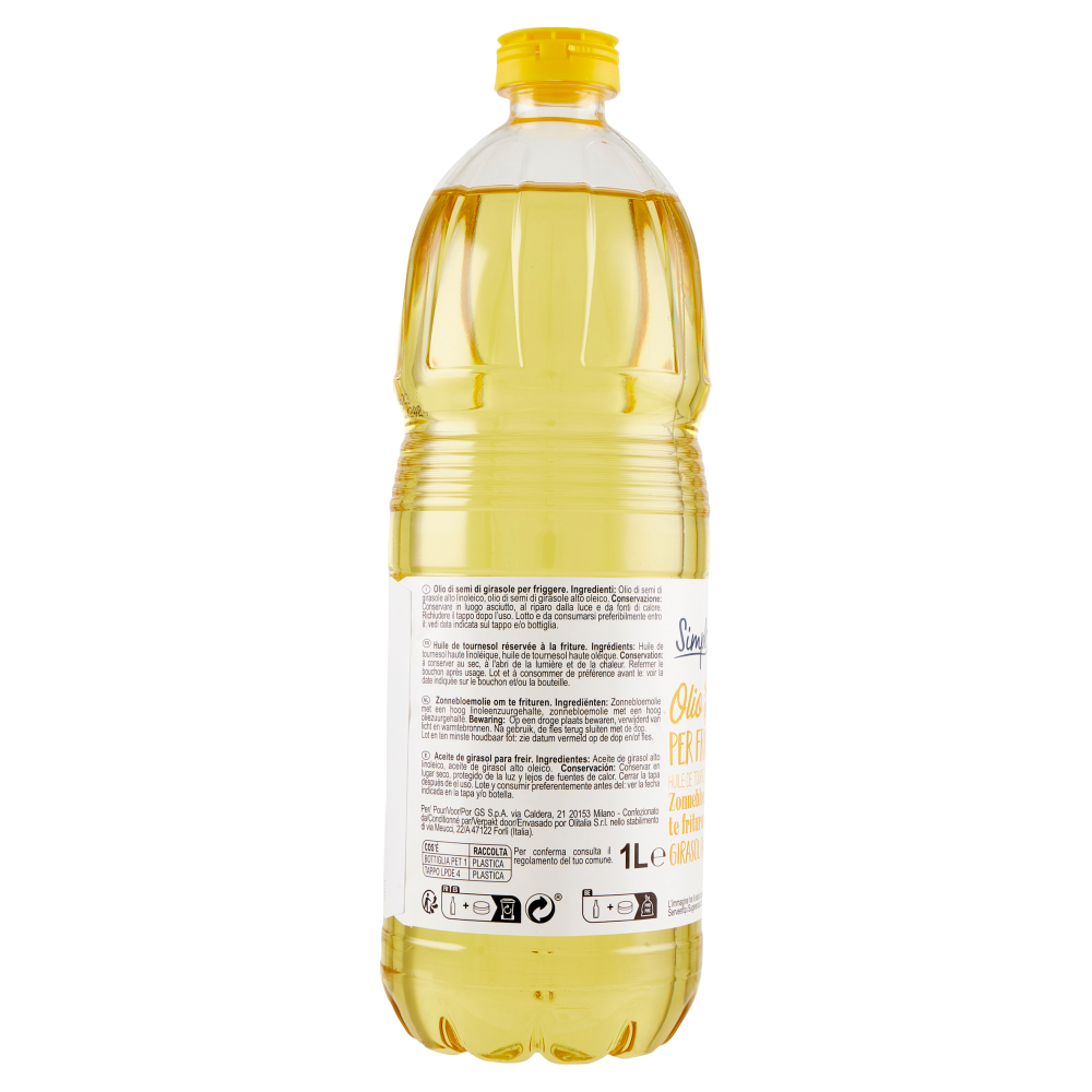 Simpl Olio di semi di girasole per Friggere 1 L