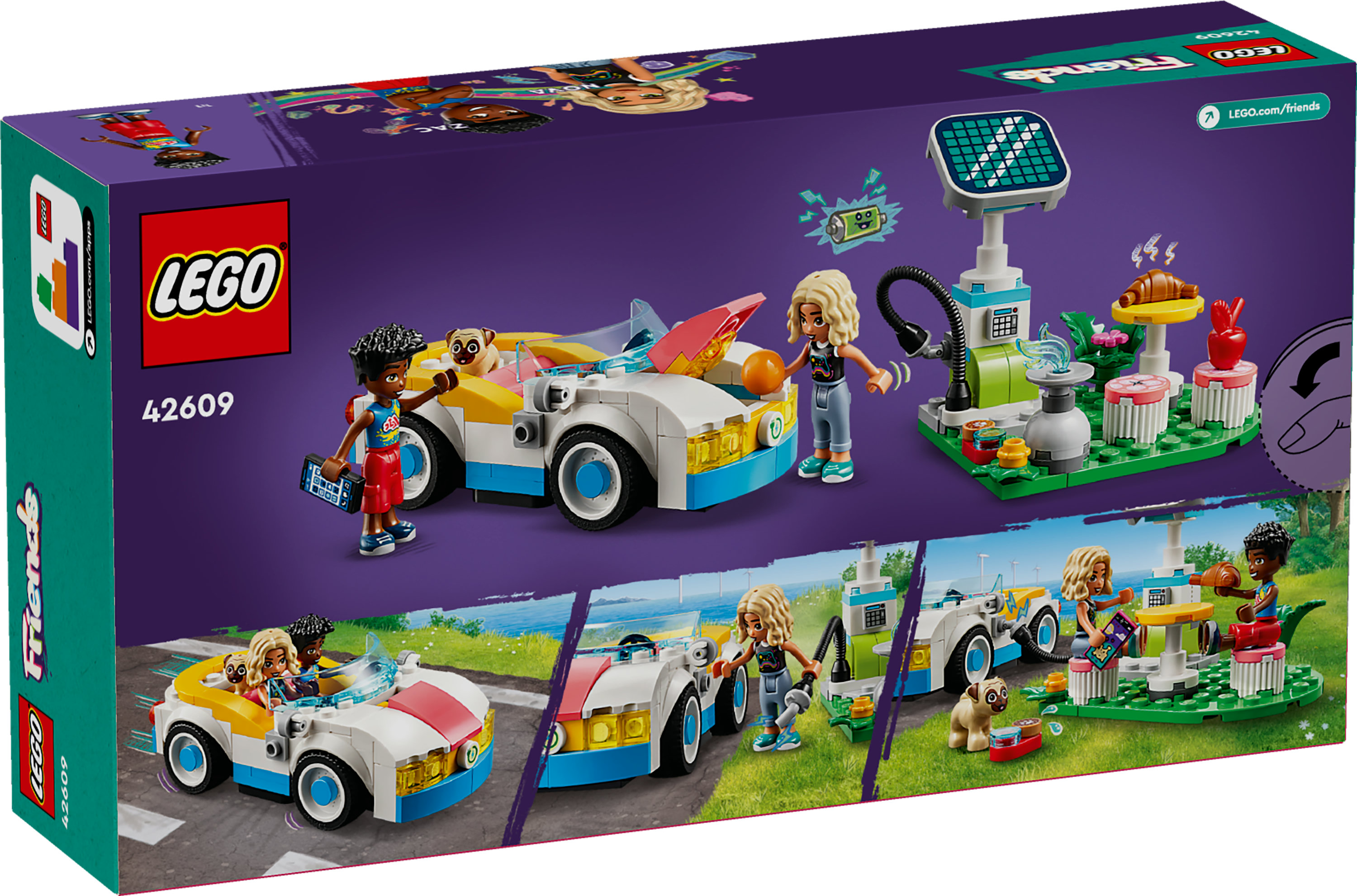 LEGO Friends Auto elettrica e caricabatterie