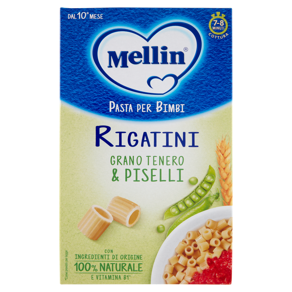 MELLIN Pastina Rigatini con Grano Tenero e Piselli 280 g