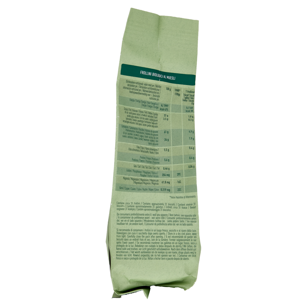 alce nero Frollini con Muesli e Fiocchi di Avena 250 g