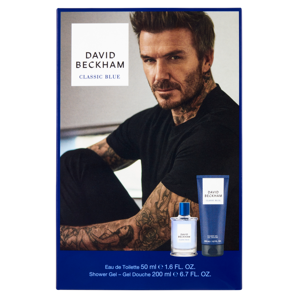 David Beckham Xmas25 Maschile Eau de Toilette 50 ml + Shower Gel 200 ml Classic Blue 