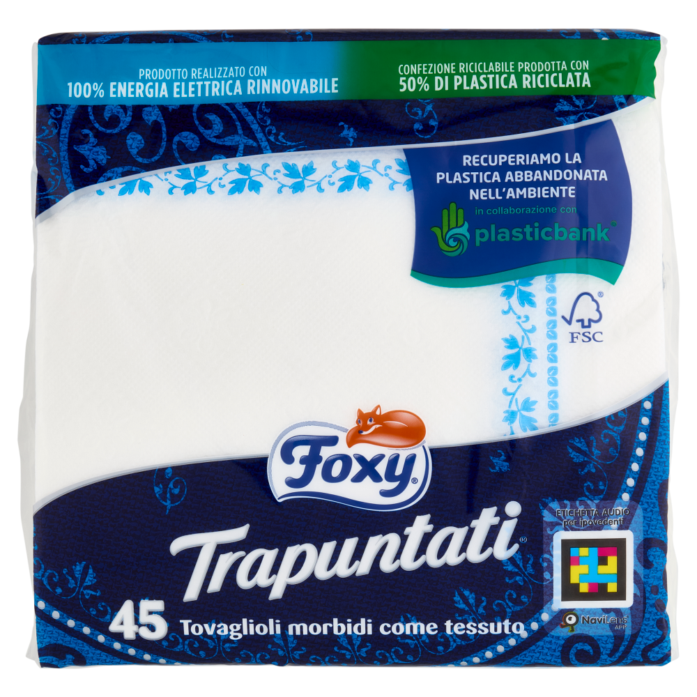 Foxy Trapuntati Tovaglioli morbidi come tessuto 45 pz