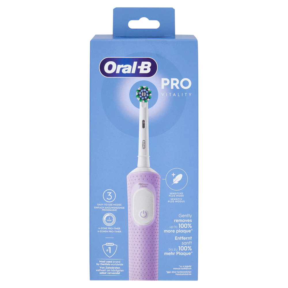 OralB Spazzolino Elettrico Denti Ricaricabile Vitality Pro Lilac Mist