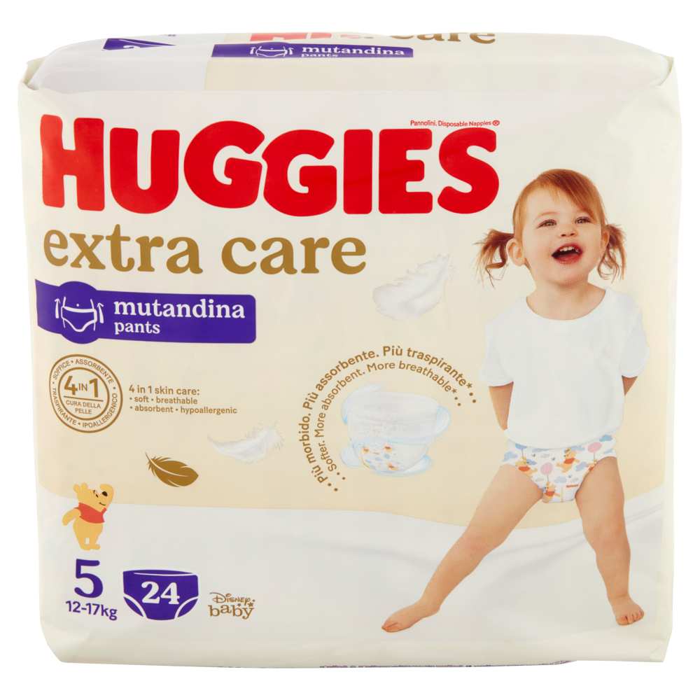 Huggies extra care mutandina 5 12-17 Kg 24 pz