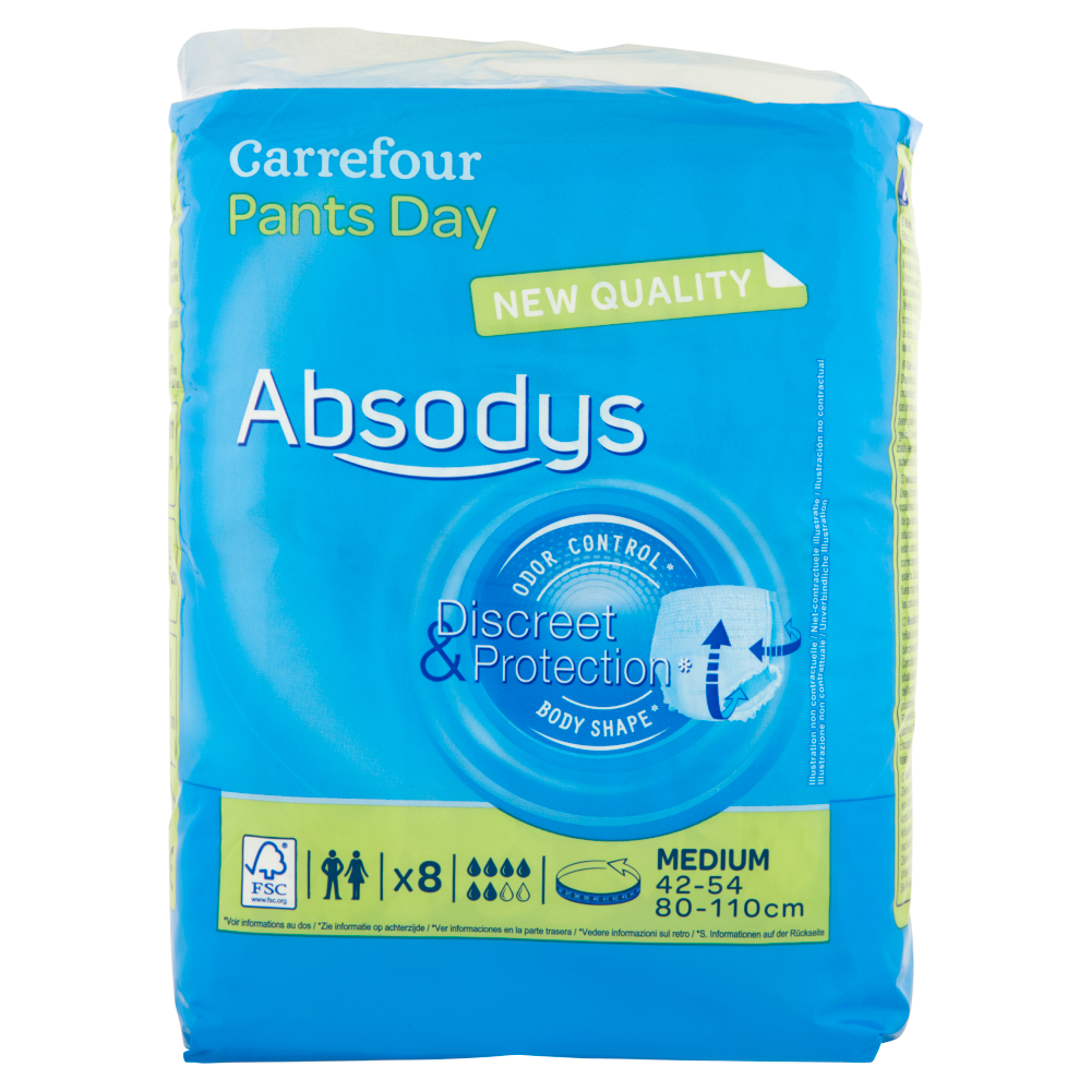 Carrefour Pants Day Absodys Medium 42-54 80-110 cm 8 pz