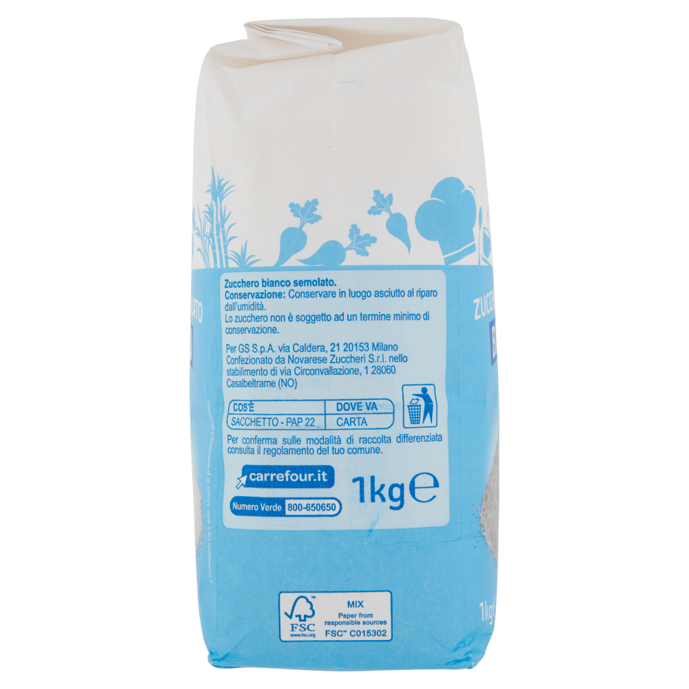 Carrefour Classic Zucchero Semolato Bianco 1 Kg