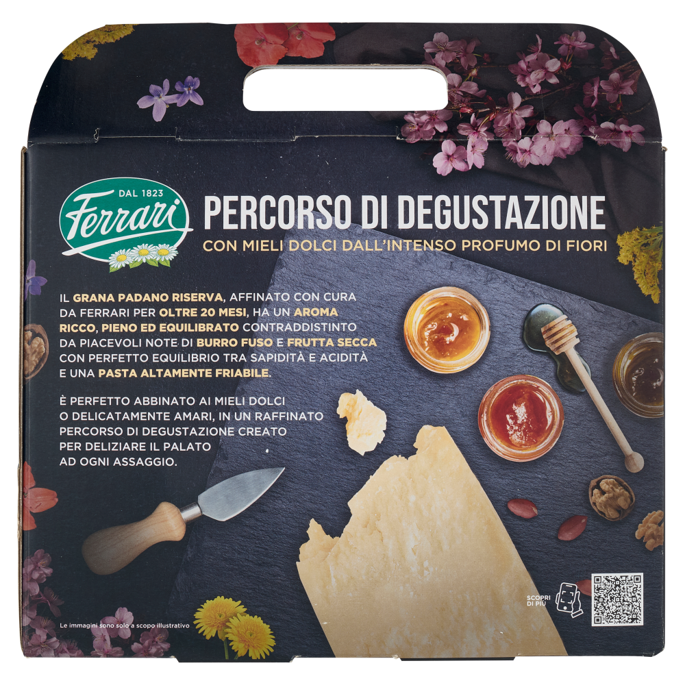 Ferrari Grana Padano DOP Riserva Oltre 20 Mesi 600g con Mieli