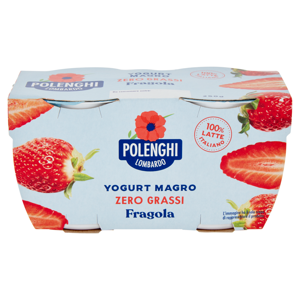 Polenghi Lombardo Yogurt Magro Zero Grassi Fragola 2 x 125 g