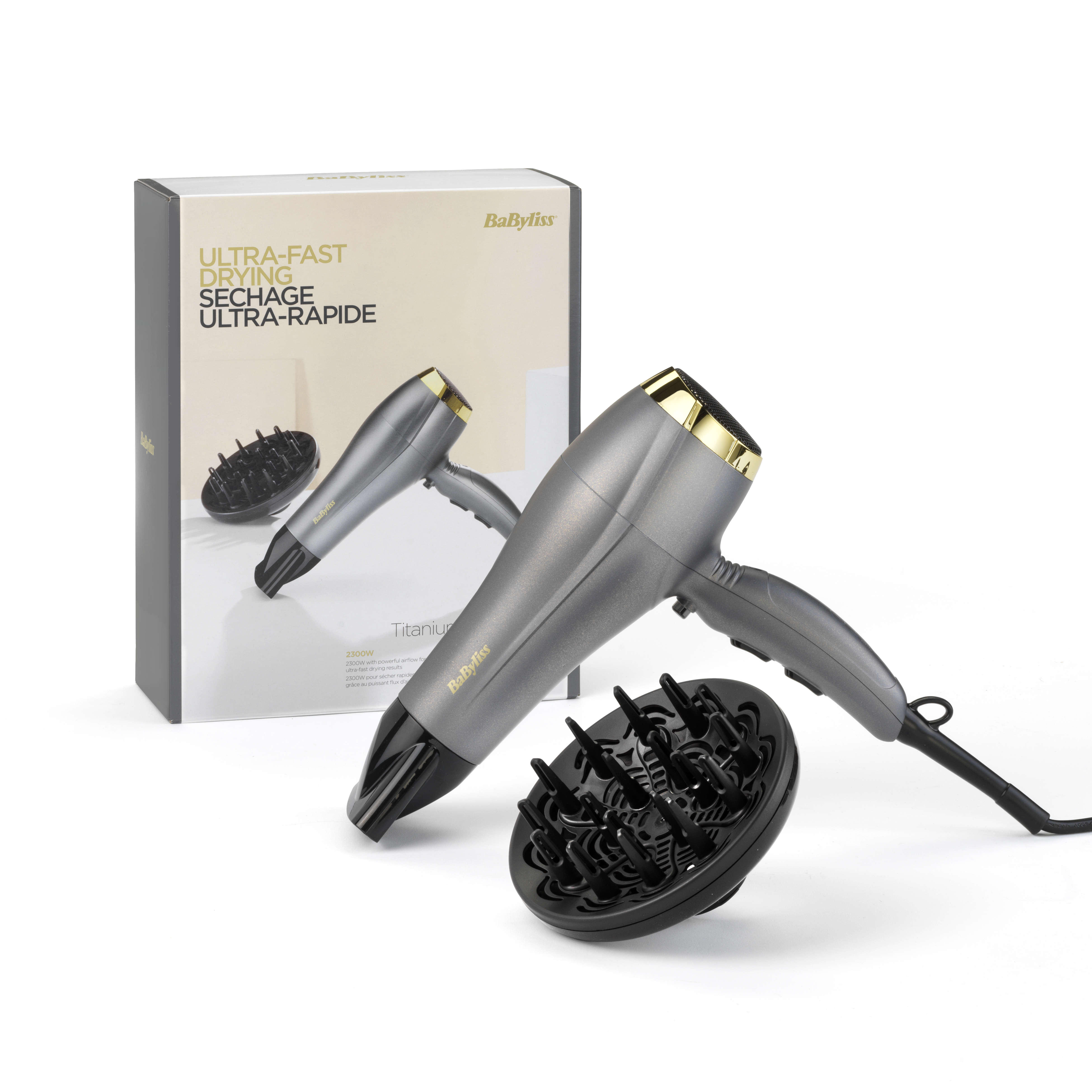 BaByliss Asciugacapelli Titanium Gold Dryer 5513TE