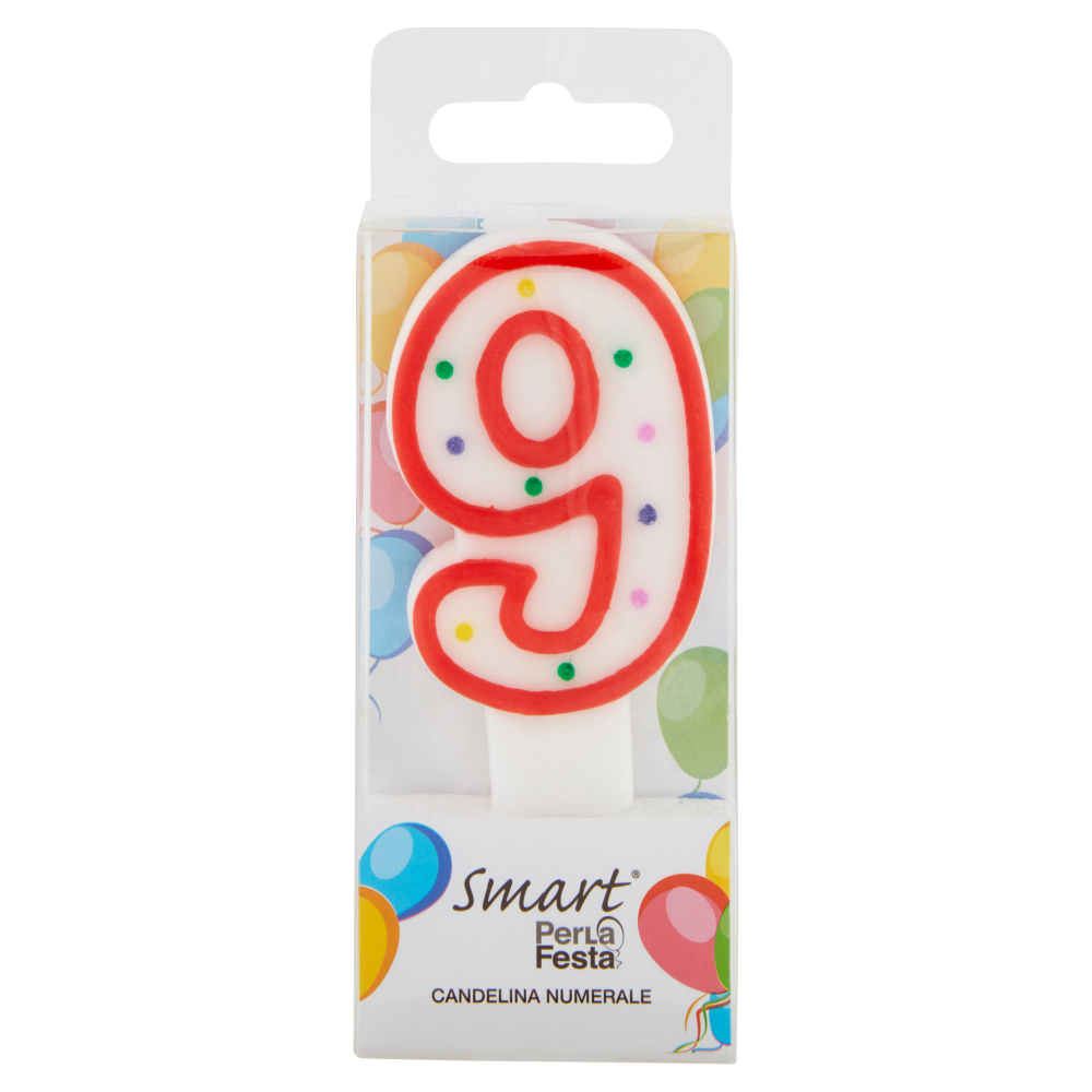 Smart PerLa Festa Candelina Numerale 9 1 pz