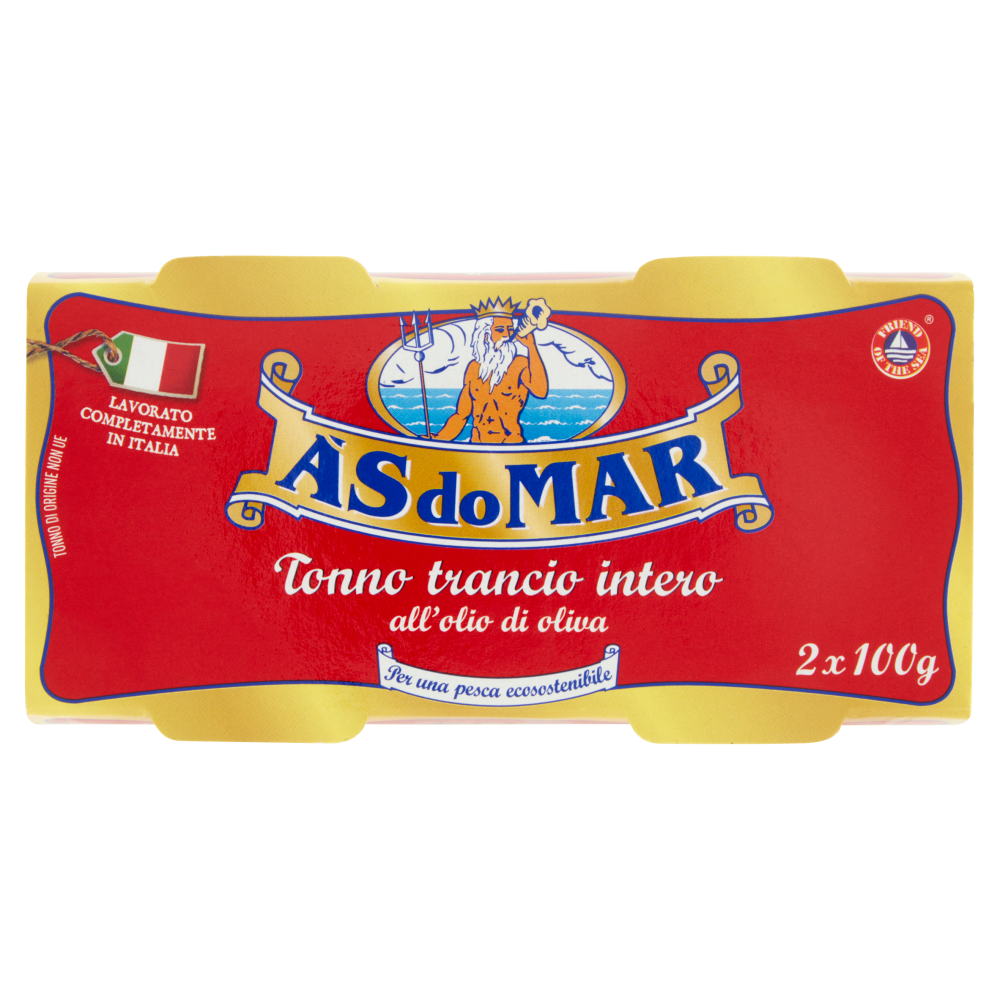Asdomar Tonno trancio intero all'olio di oliva 2 x 100 g
