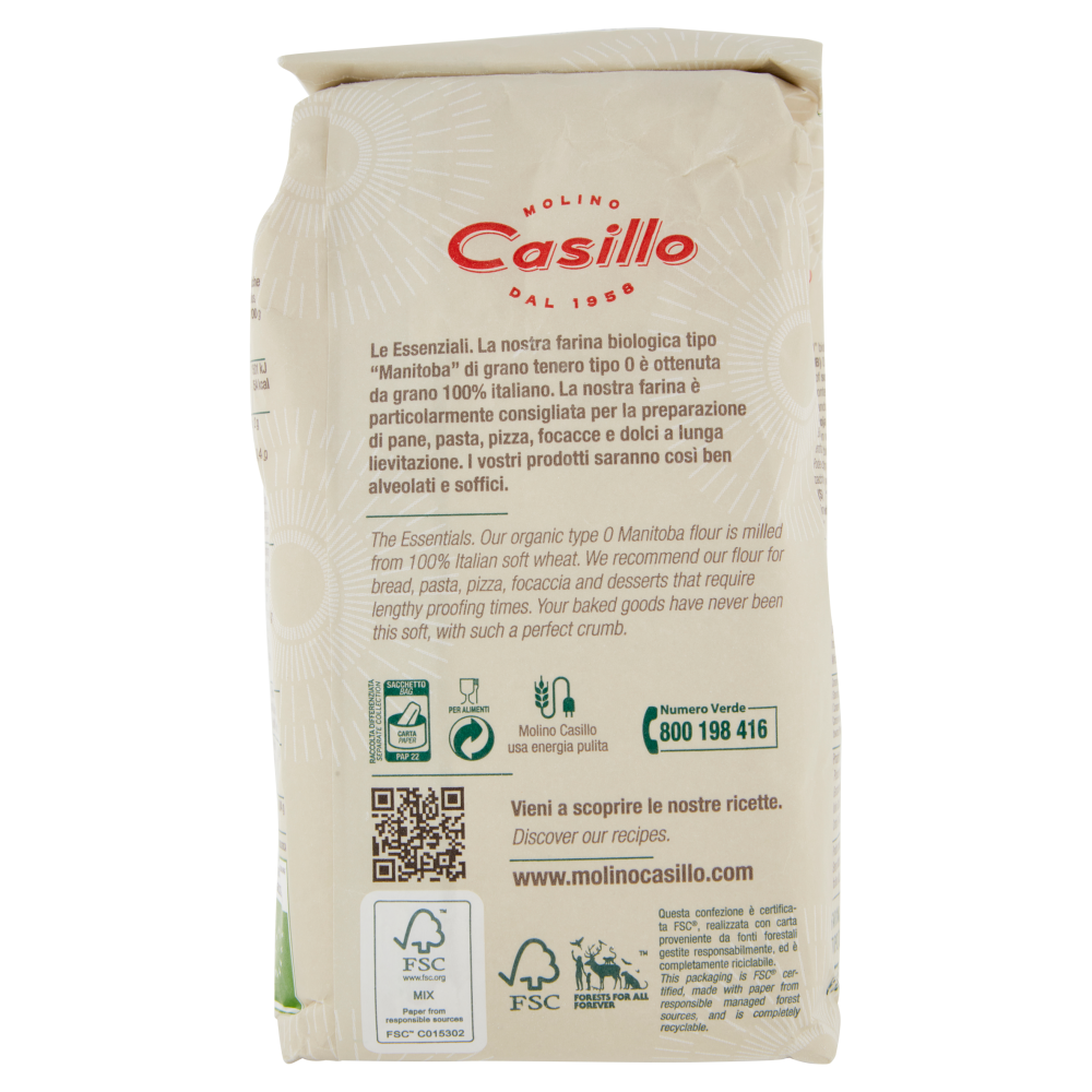 Molino Casillo Tipo Manitoba Bio Farina Tipo 'Manitoba' Bio 1000 g