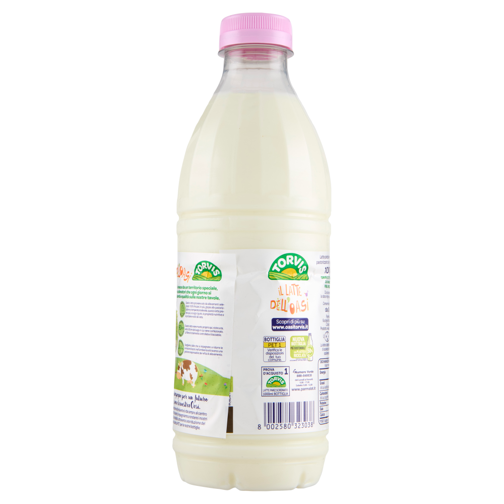Torvis Latte Parzialmente Scremato Pastorizzato a temperatura elevata 1000 ml