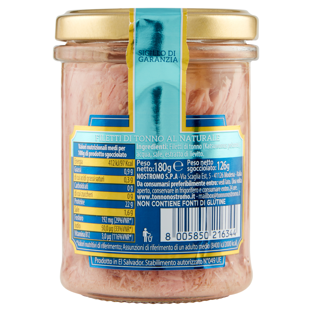 Nostromo Filetti di Tonno al Naturale 180 g