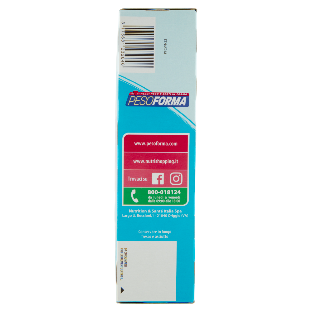 Pesoforma Cereali gusto Cookies e Vaniglia, barrette sostitutive del pasto, 12 x 31 g