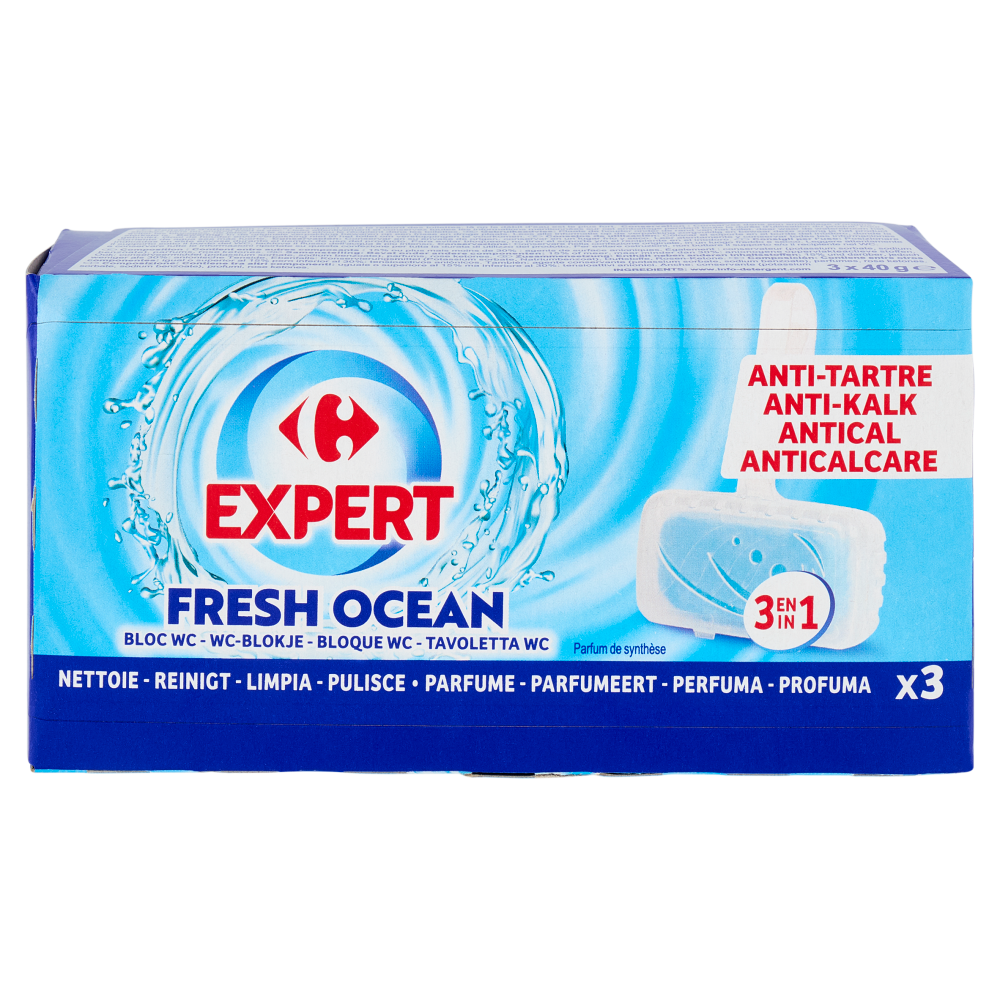 Carrefour Expert Fresh Ocean Tavoletta WC 3 x 40 g