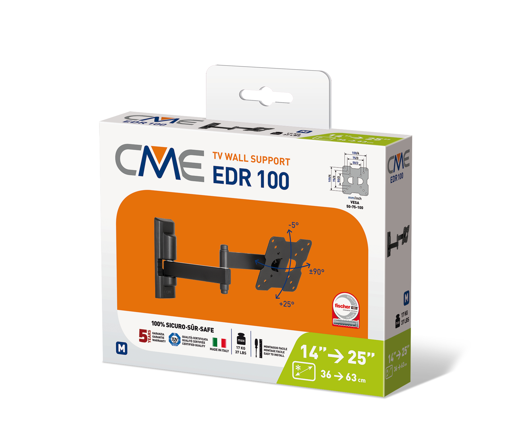 Meliconi CME EDR100 63,5 cm (25") Nero