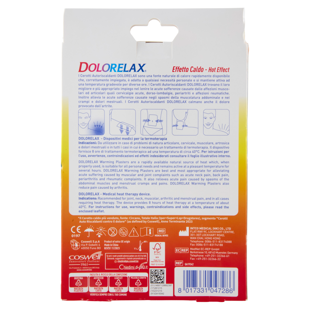 Dolorelax Cerotti Autoriscaldanti 3 pz