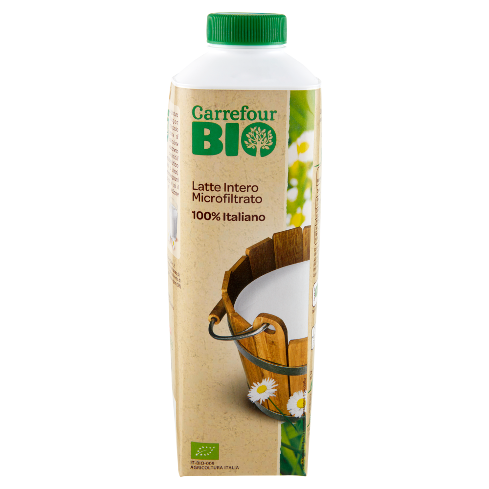 Carrefour Bio Latte Intero Microfiltrato 1 L