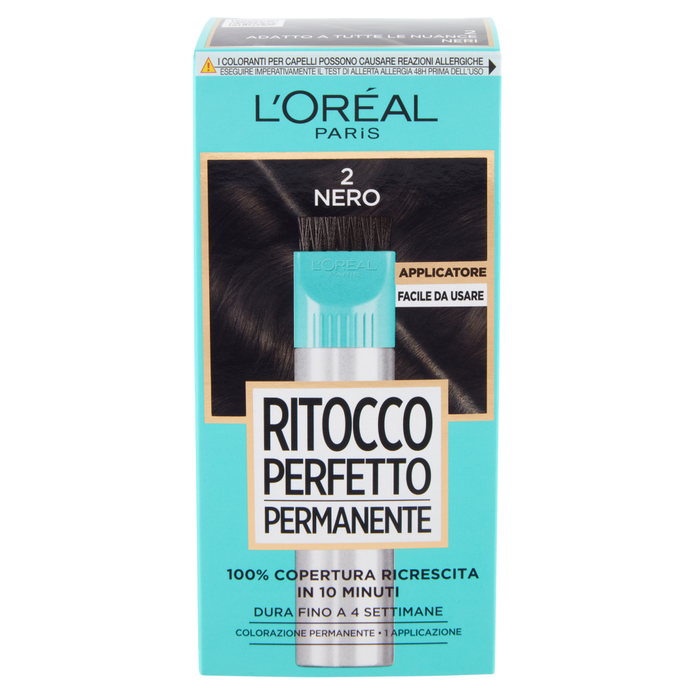 L'Oréal Paris Colorazione Ritocco Perfetto Permanente, 100% Copertura Ricrescita Nero