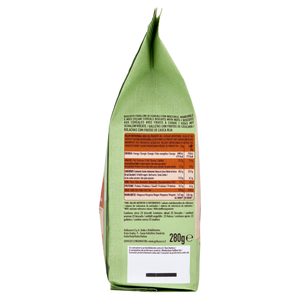 Galbusera Cereali G Granola e Frolla 100% Vegetali Avena, Noci Pecan, Mandorle e Nocciole 280 g