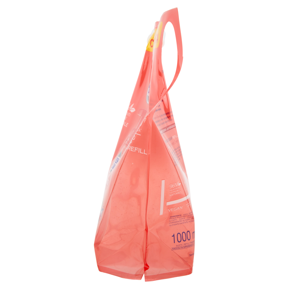 Fresh & Clean Gel di Frutta Sapone Liquido Idratante Fragola e Ciliegia ecoRicarica 1000 ml