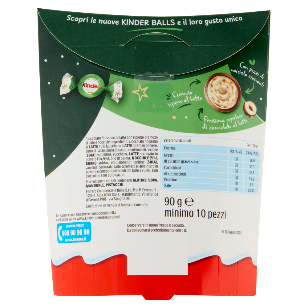 Kinder Balls Latte & Nocciola 90 g