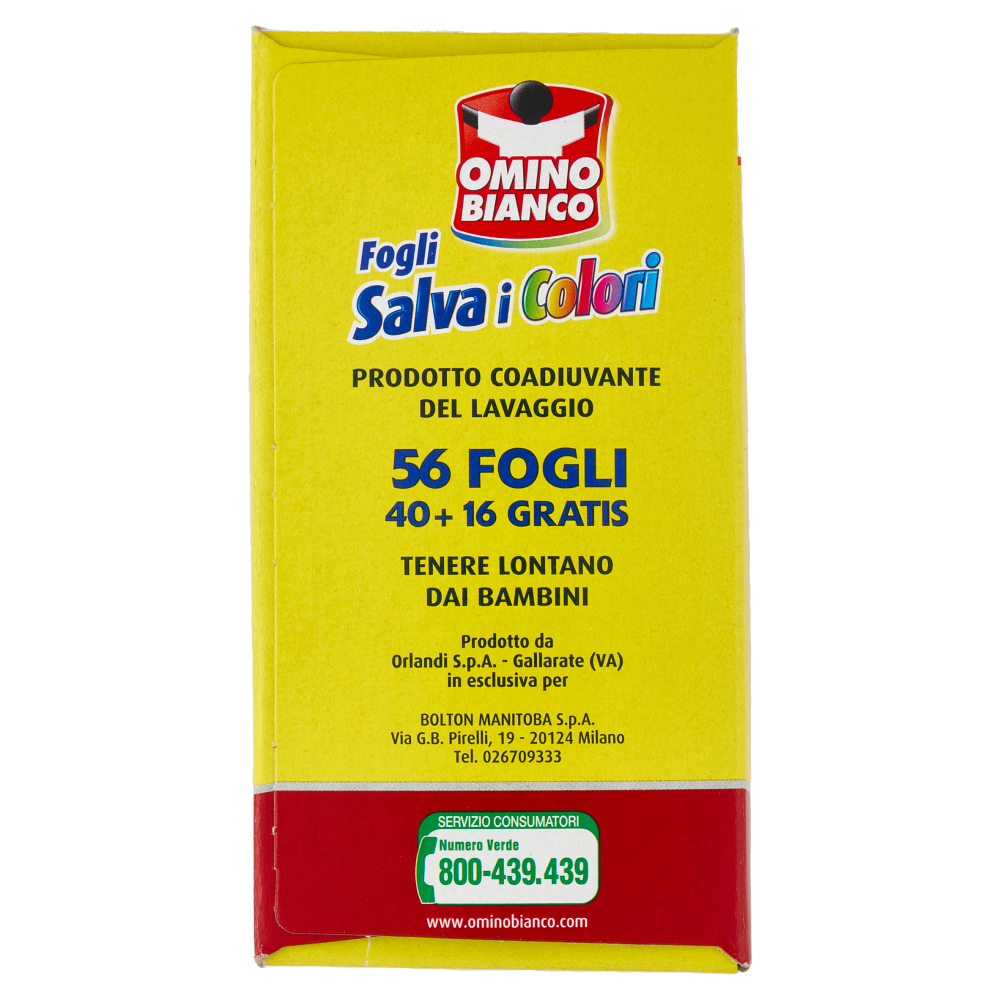 Omino Bianco Fogli Salva i Colori 56 pz