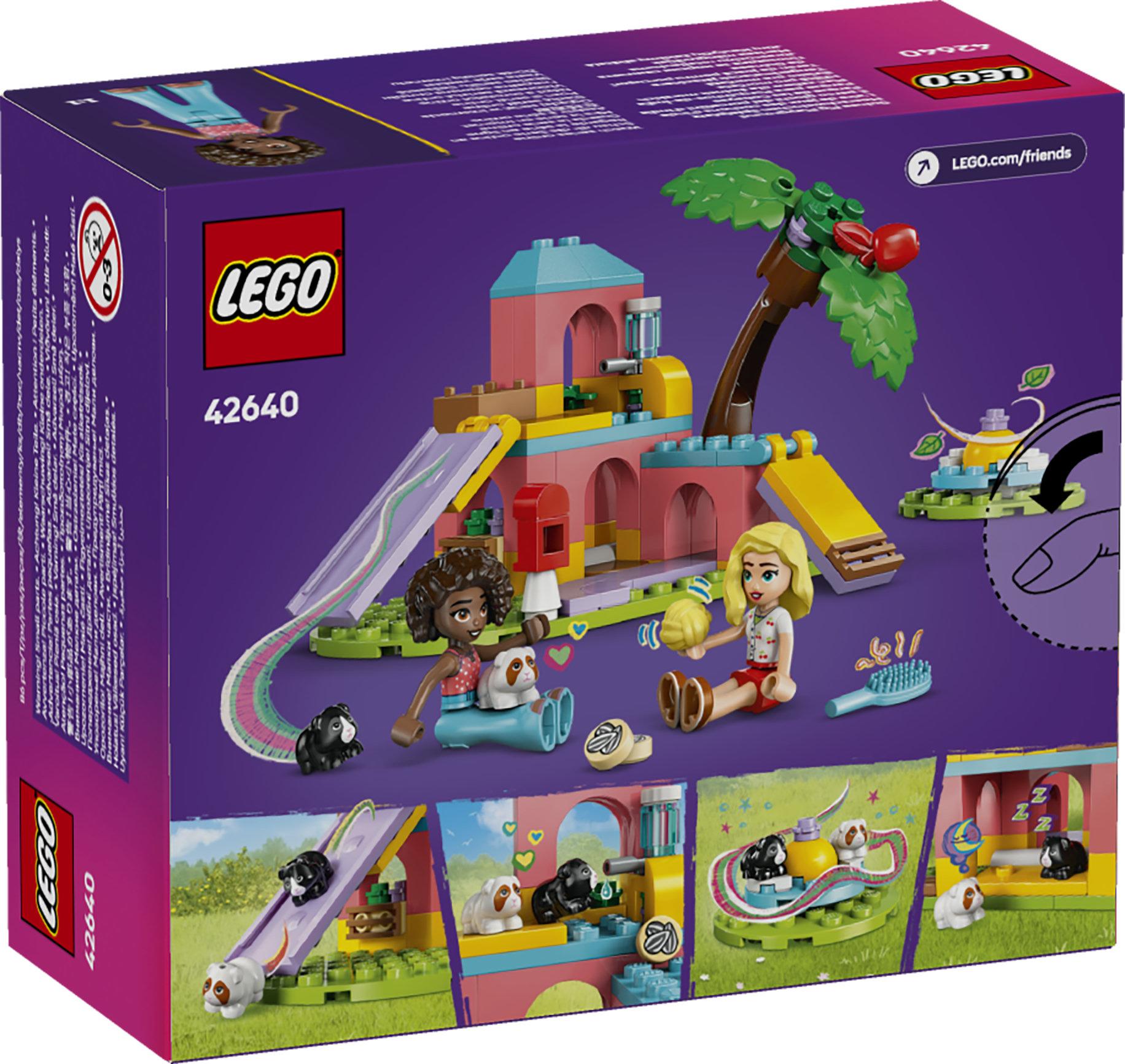 LEGO Friends 42640 Il Parco Giochi dei Porcellini d&rsquo;India, Gioco di Ruolo Bambine e Bambini 5+, Giocattolo Cura degli Animali