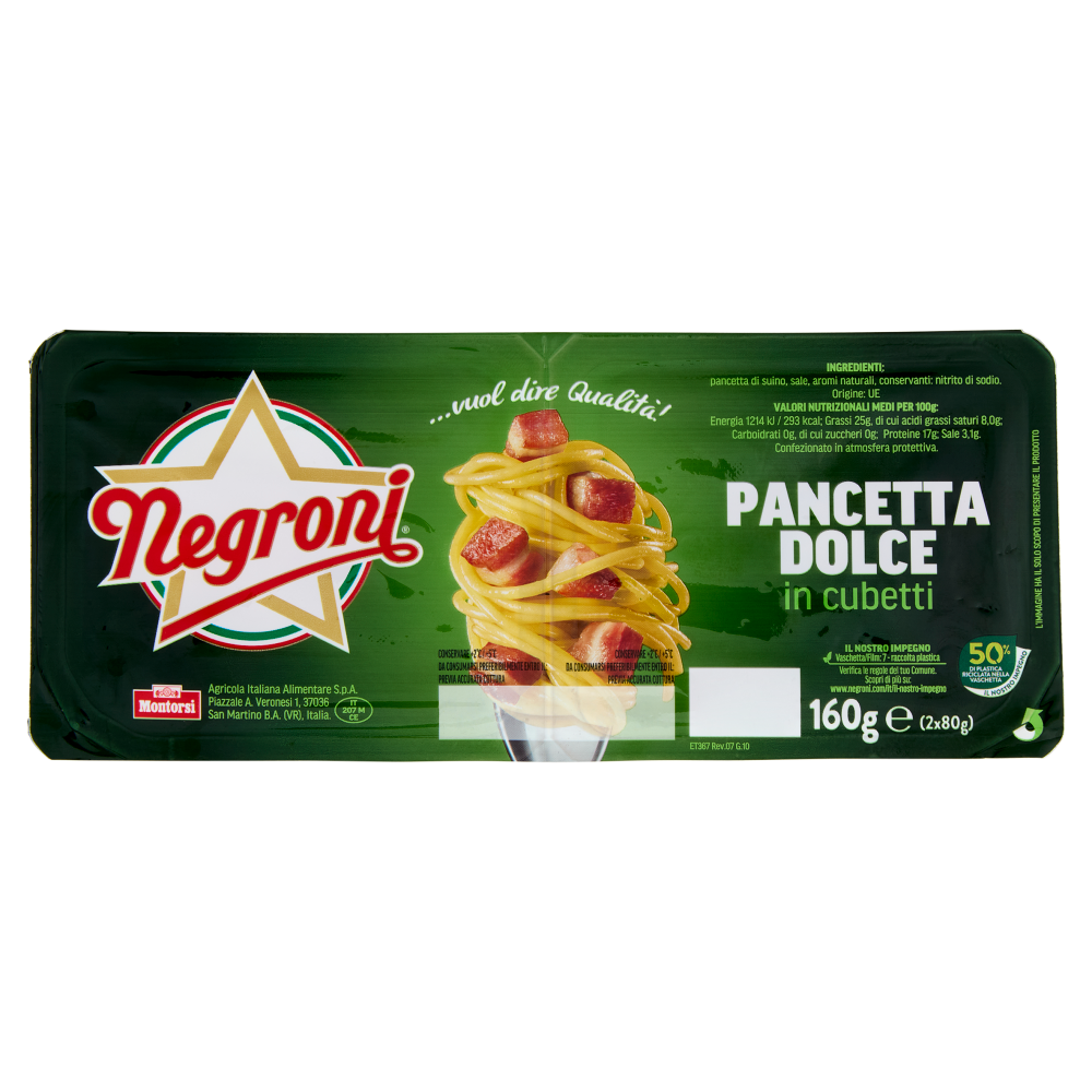 Negroni Pancetta Dolce in cubetti 2 x 80 g Carrefour