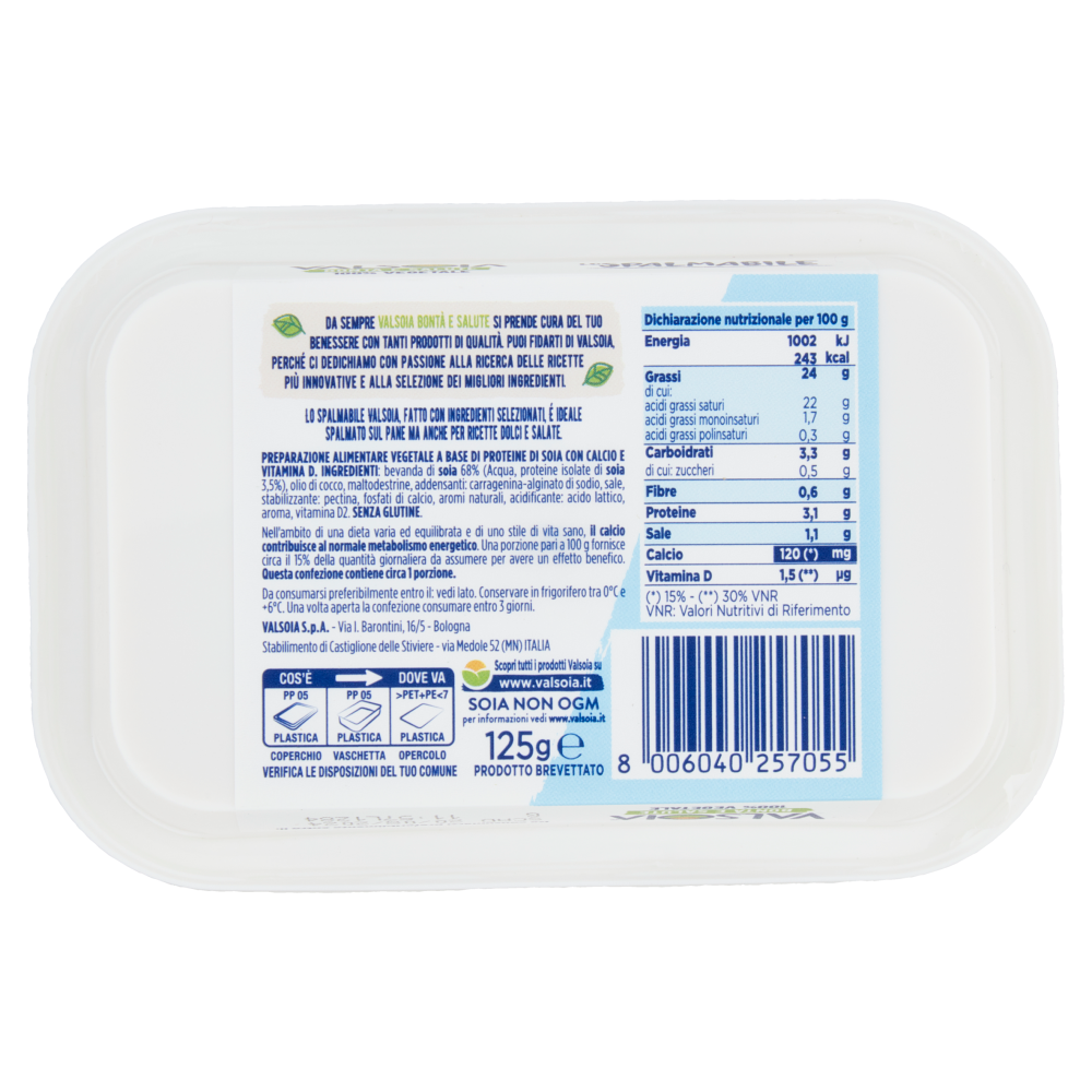 Valsoia Bontà e Salute lo Spalmabile 125 g