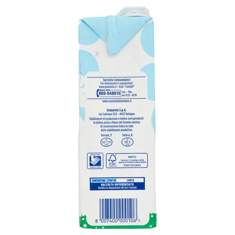 Centrale del Latte Milano Latte UHT Intero 1 litro