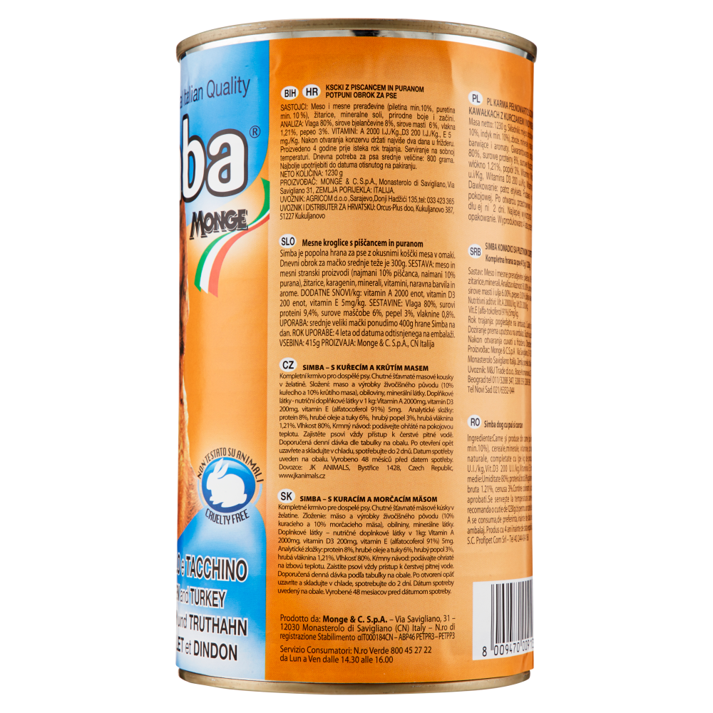 Simba Bocconi con Pollo e Tacchino 1230 g