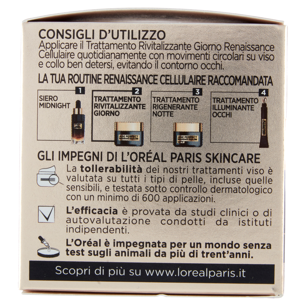 L'Or&eacute;al Paris Crema Viso Giorno Anti-rughe Age Perfect Reinassance Cellulaire, 50 ml