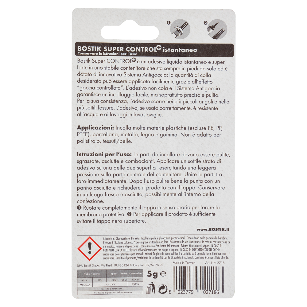 Bostik Super Control⁺ istantaneo liquido 5 g