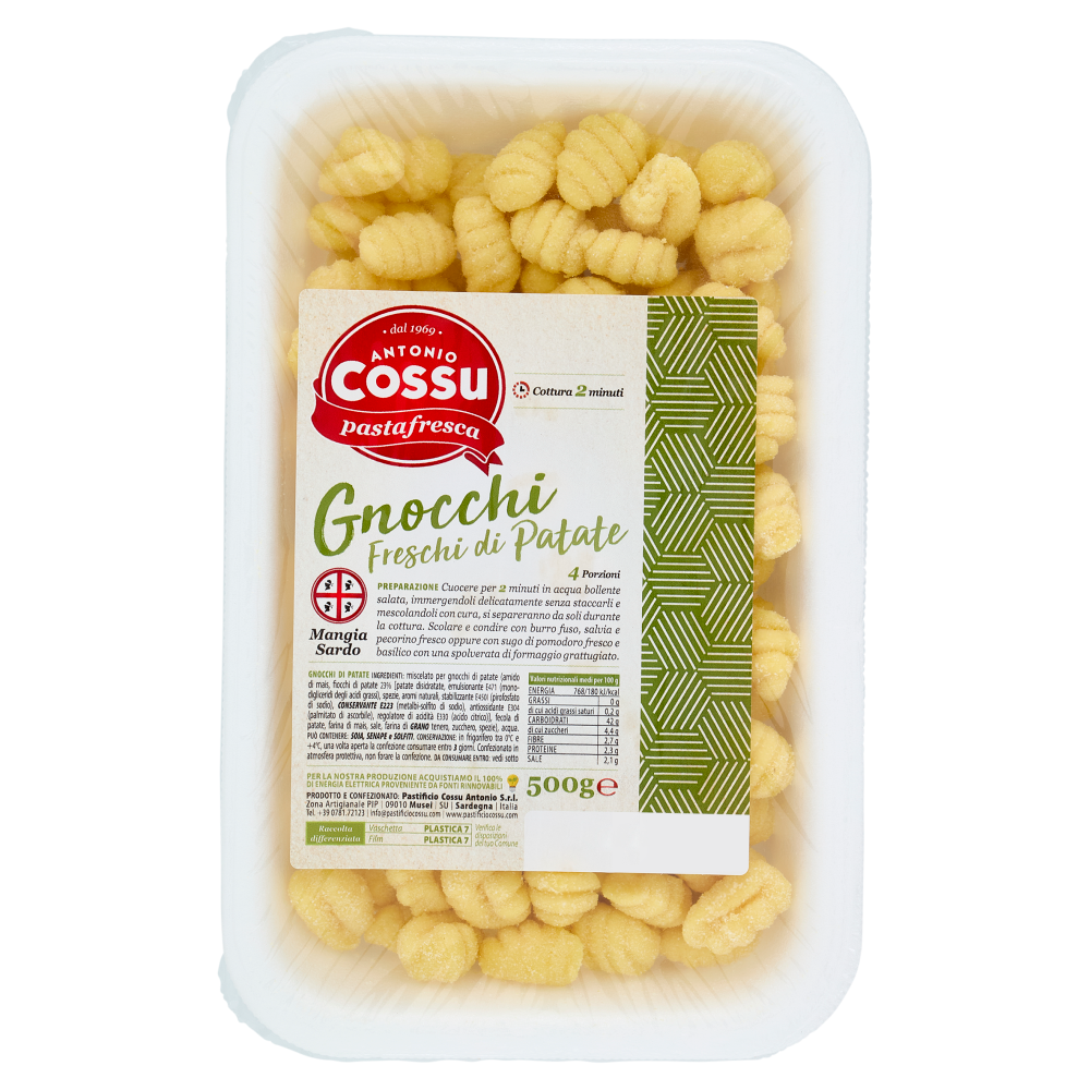 pastafresca Cossu Antonio Gnocchi Freschi di Patate 500 g