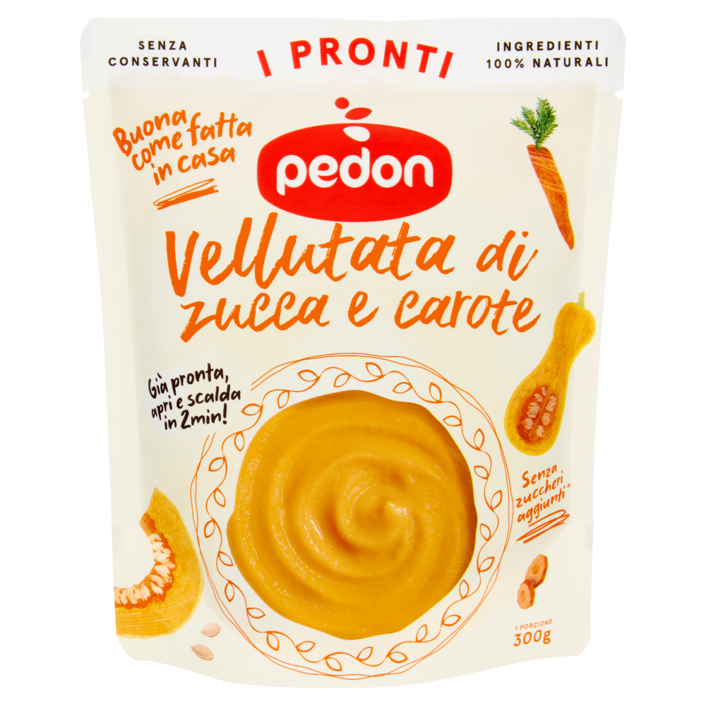 pedon I Pronti Vellutata di zucca e carote 300 g