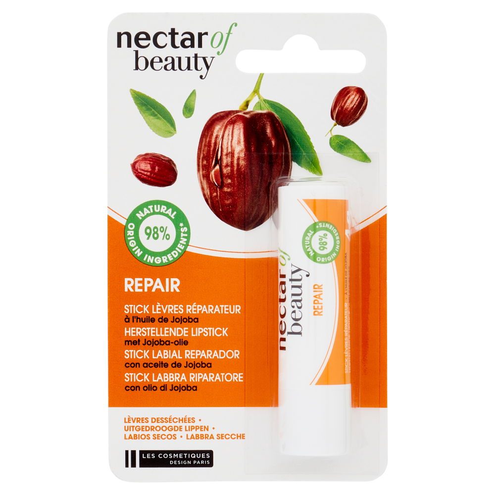 Les Cosmetiques Design Paris nectar of beauty Repair Stick Labbra Riparatore con Olio di Jojoba 4 g