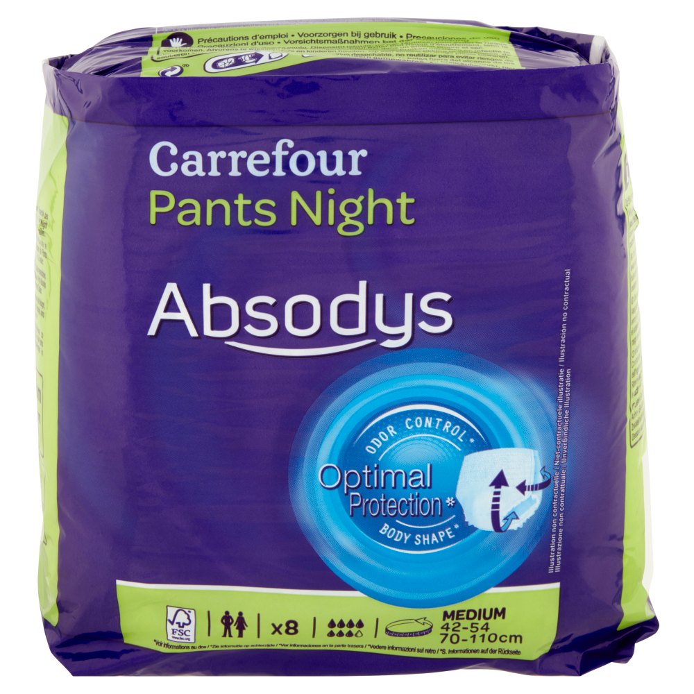 Carrefour Pants Night Absodys Medium 42-54 70-110cm 8 pz